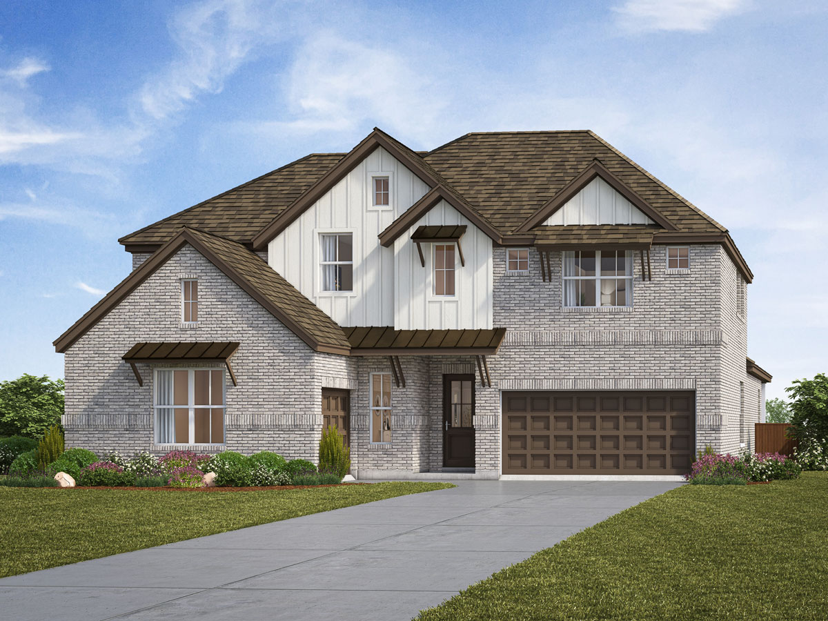 Newbridge JRL Elv E - 2 Story House Plans in Frisco TX