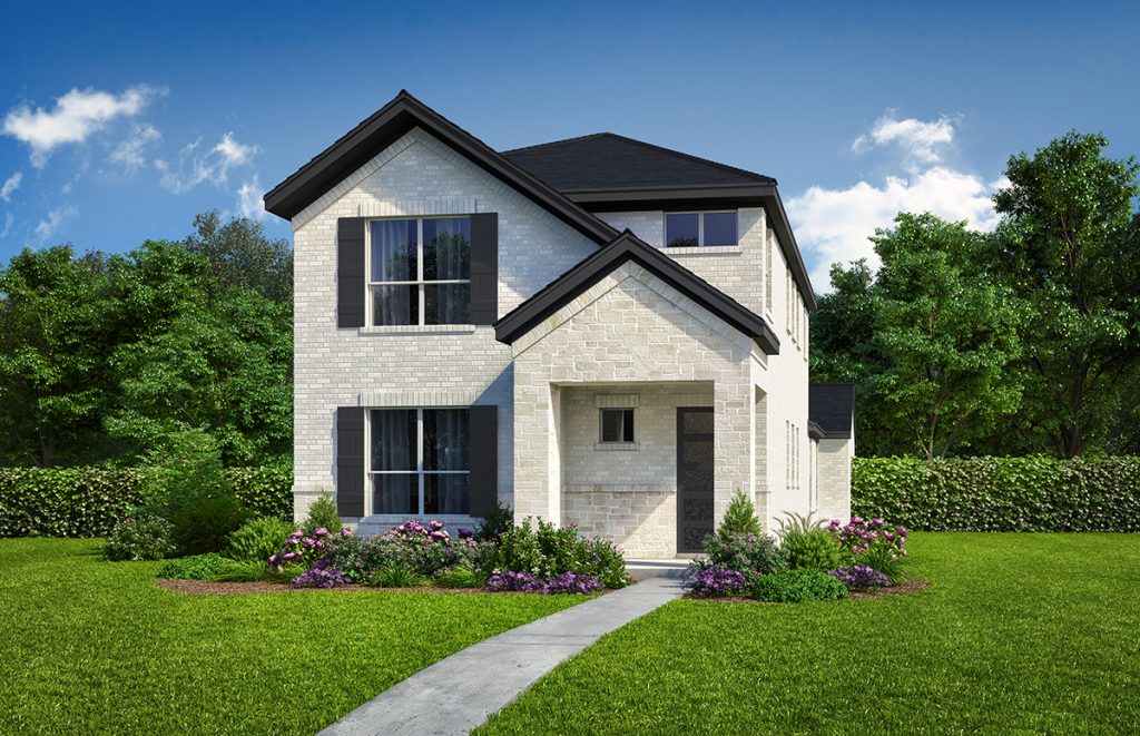 Symmetry D373 Elv E - 2 Story House Plans in TX