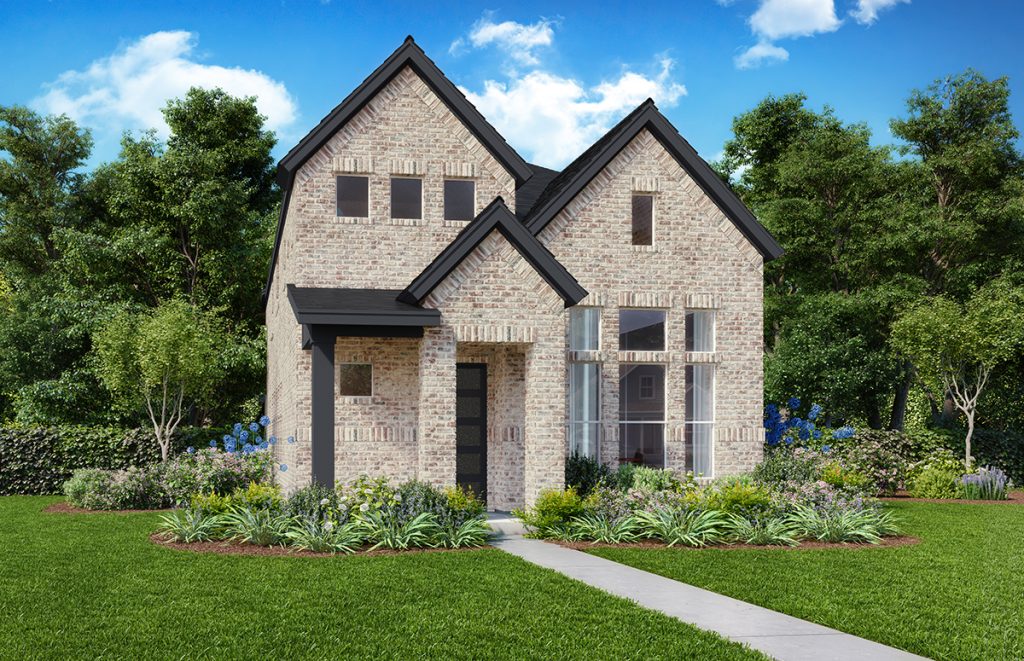 Symmetry D377 Elv F - 2 Story House Plans in TX