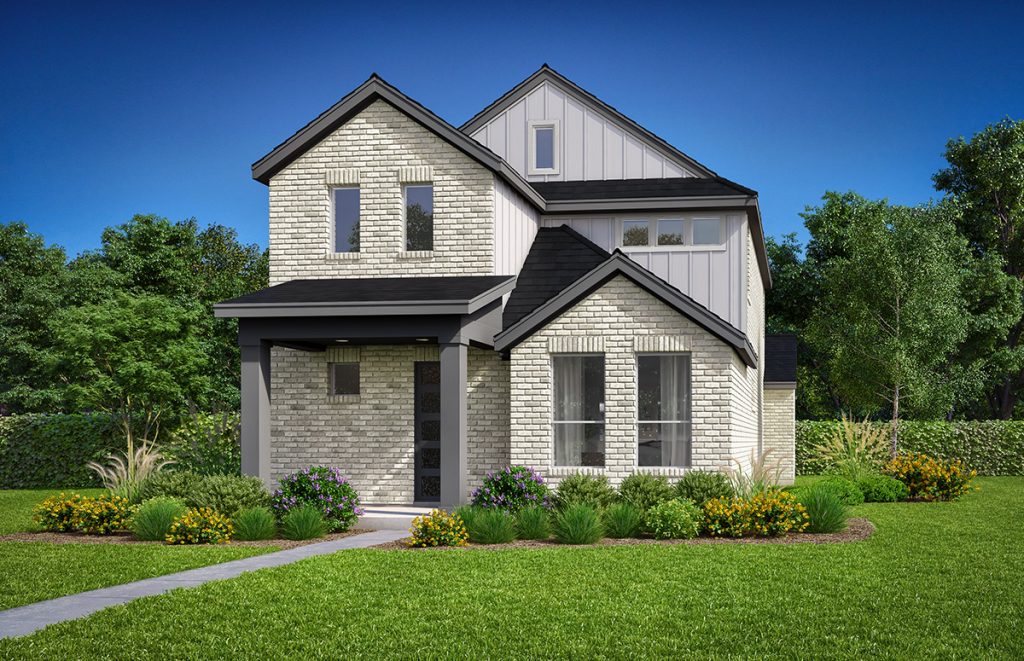 Symmetry D370 Elv B - 2 Story House Plans in TX