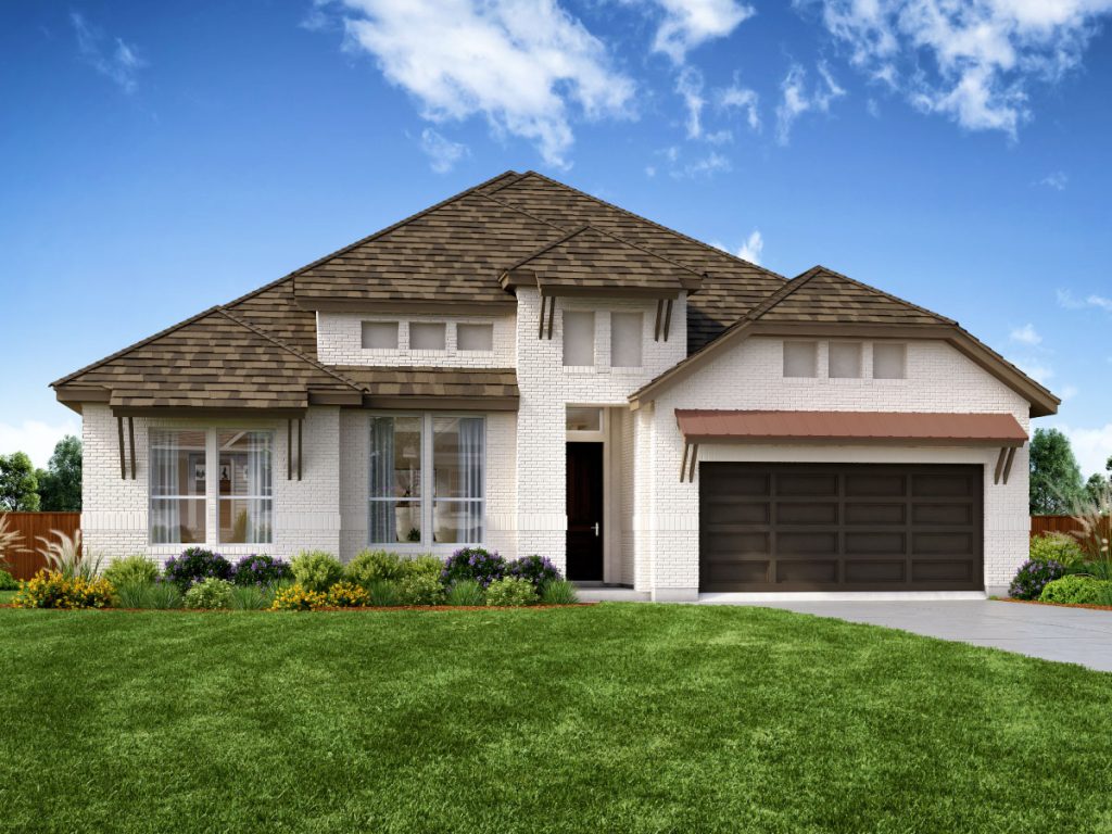 Melrose JRL Elv B - Single Story House Plans in TX