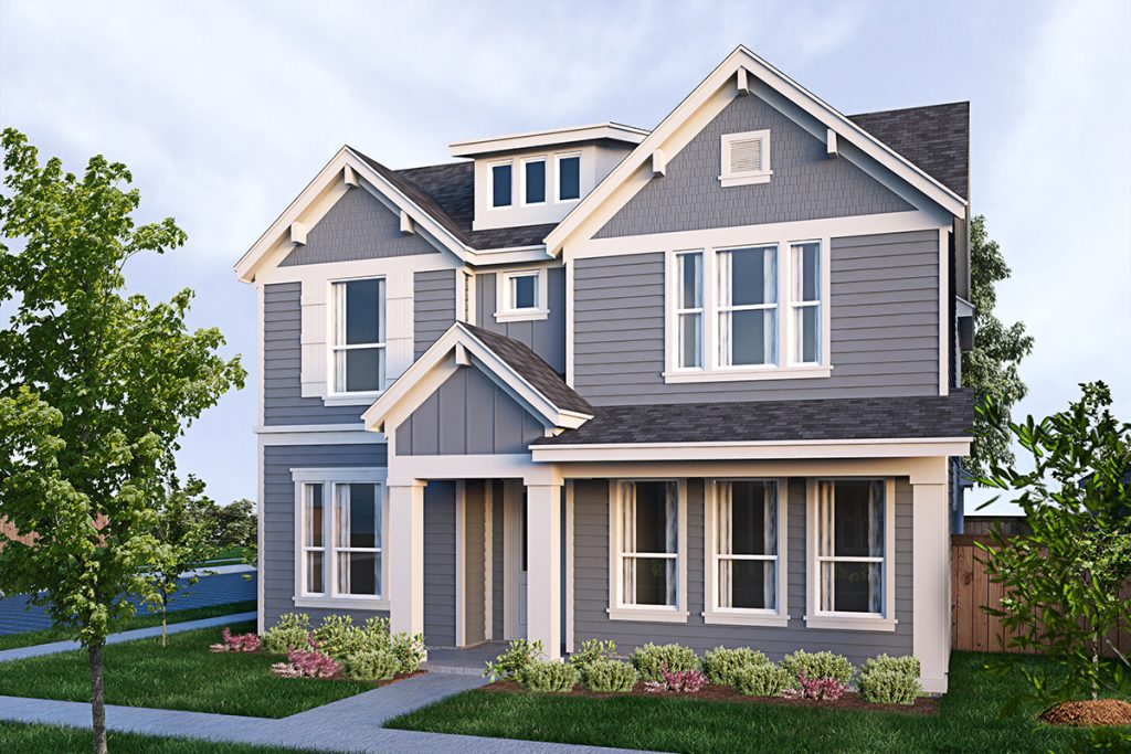 Lakeside Elv B - 2 Story House Plans in Rowlett TX