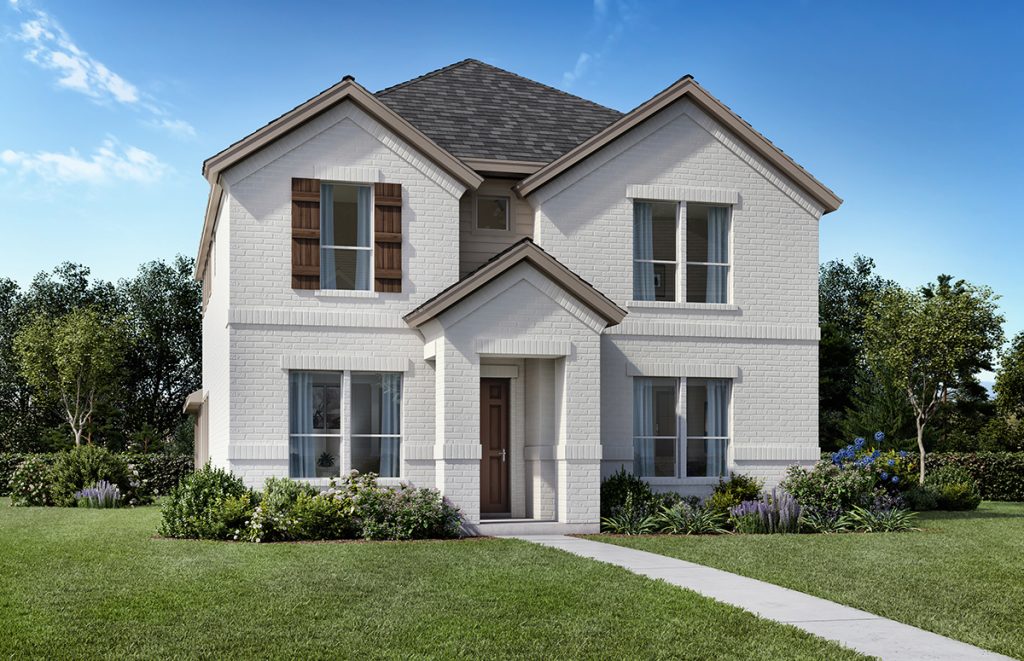 Lakeside Elv C- 2 Story House Plans in Rowlett TX