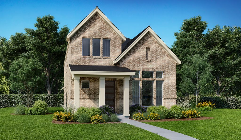 Symmetry D376 Elv C - 2 Story House Plans in TX