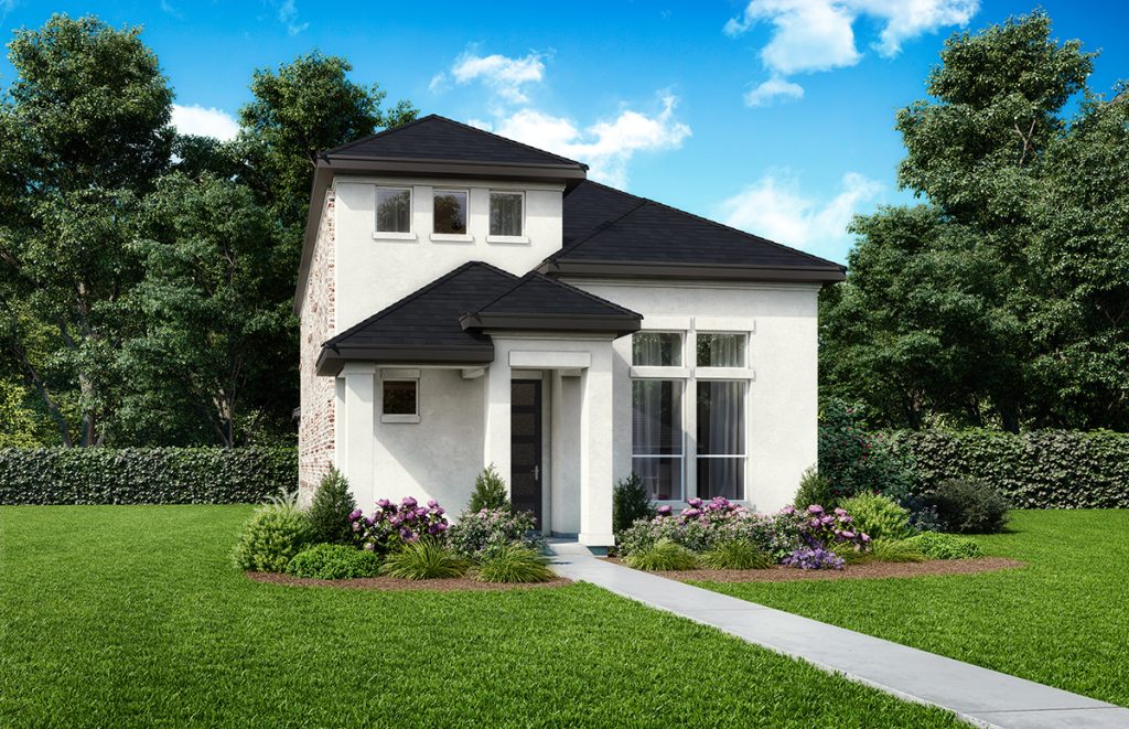 Symmetry D376 Elv D - 2 Story House Plans in TX