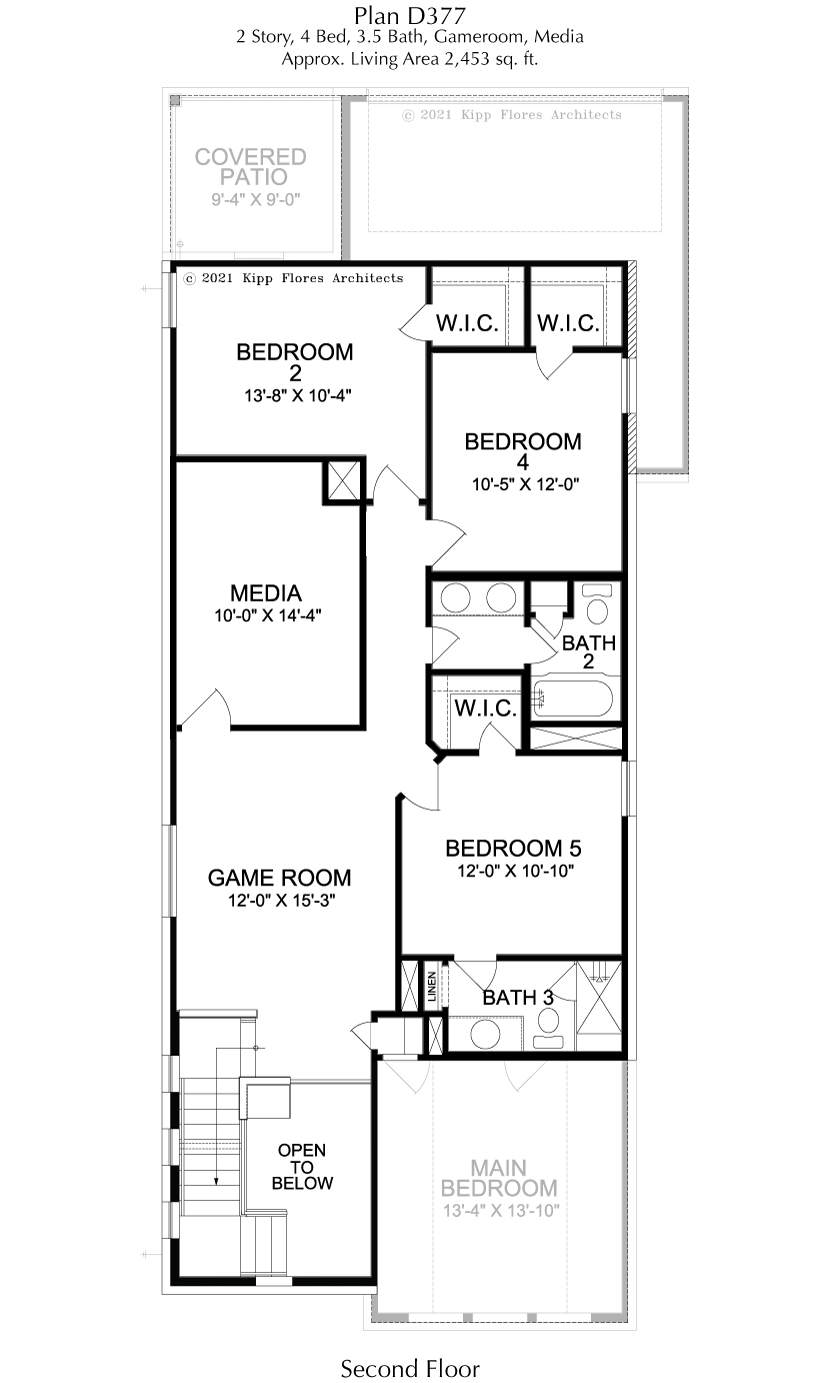 D377 2nd FL - 2 Story House Plans in TX