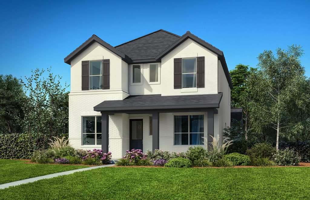 D414 Elv C - 2 Story House Plans in TX