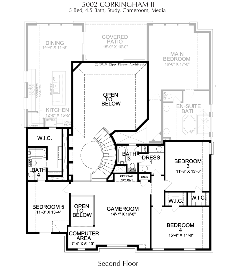 Corringham - 2 Story House Plans in Frisco TX