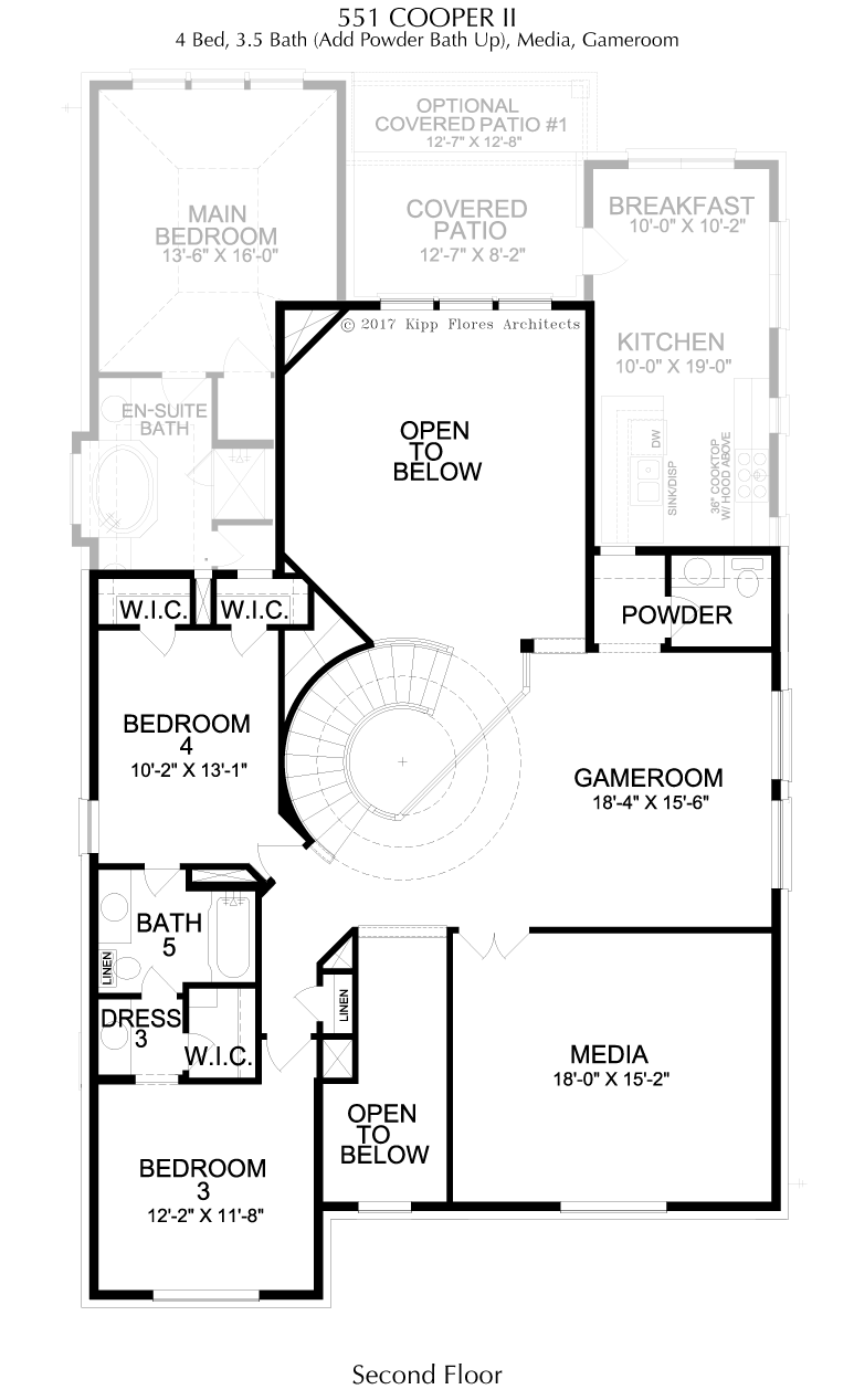 Cooper 2nd Floor - 2 Story House Plans in Frisco TX