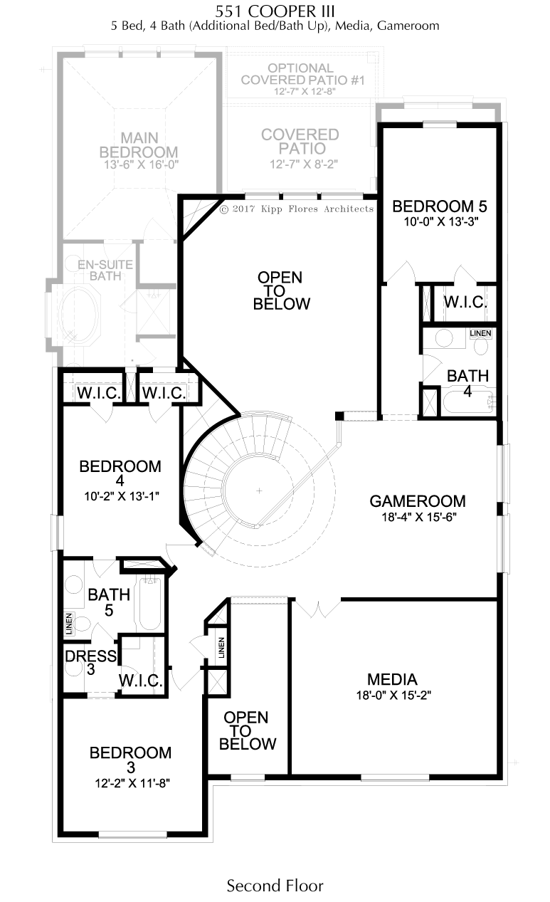 Cooper 2nd Floor - 2 Story House Plans in Frisco TX