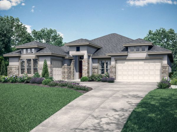 Chesapeake JRL Elv D - Single Story House Plans in Frisco TX