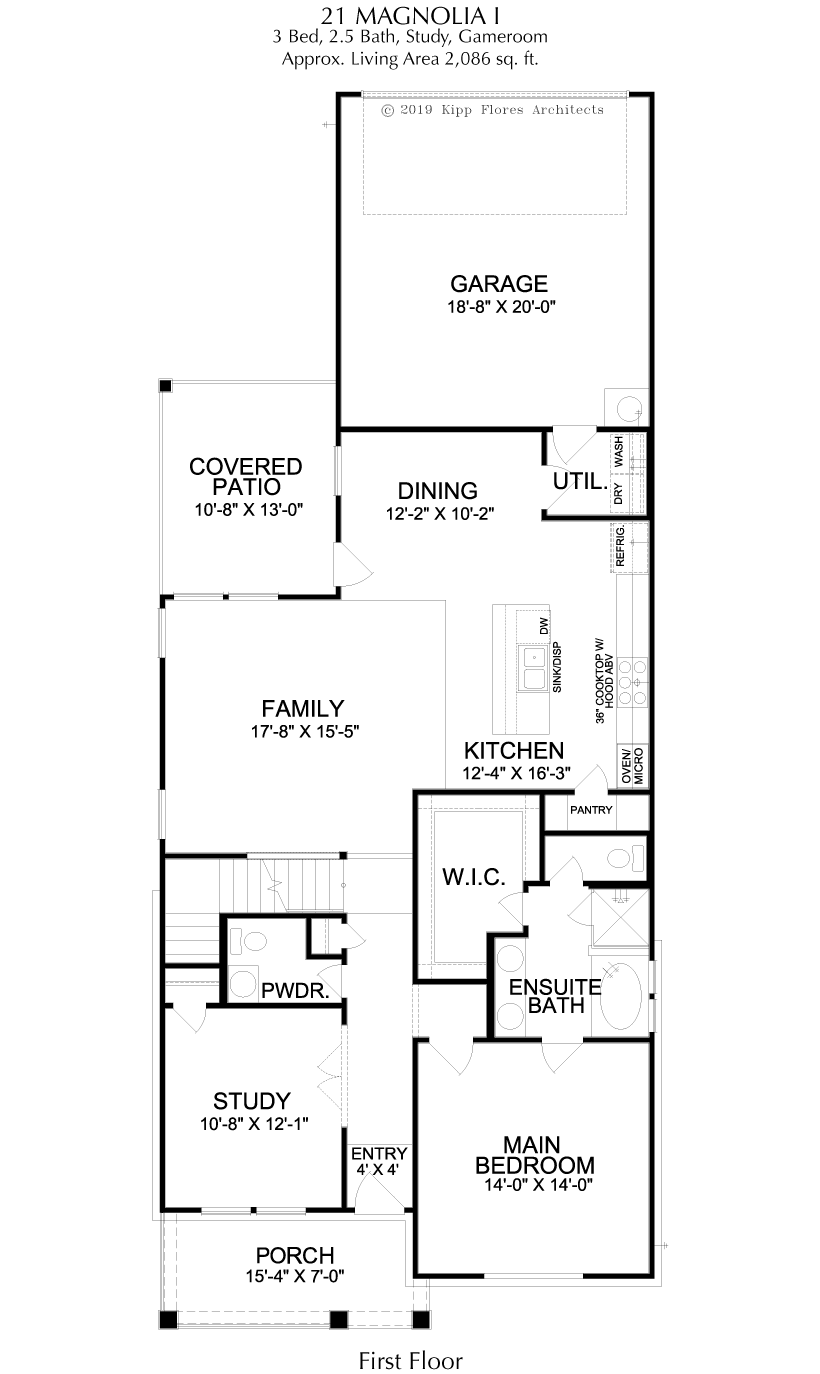 Magnolia 1st Floor - 2 Story House Plans in Rowlett TX
