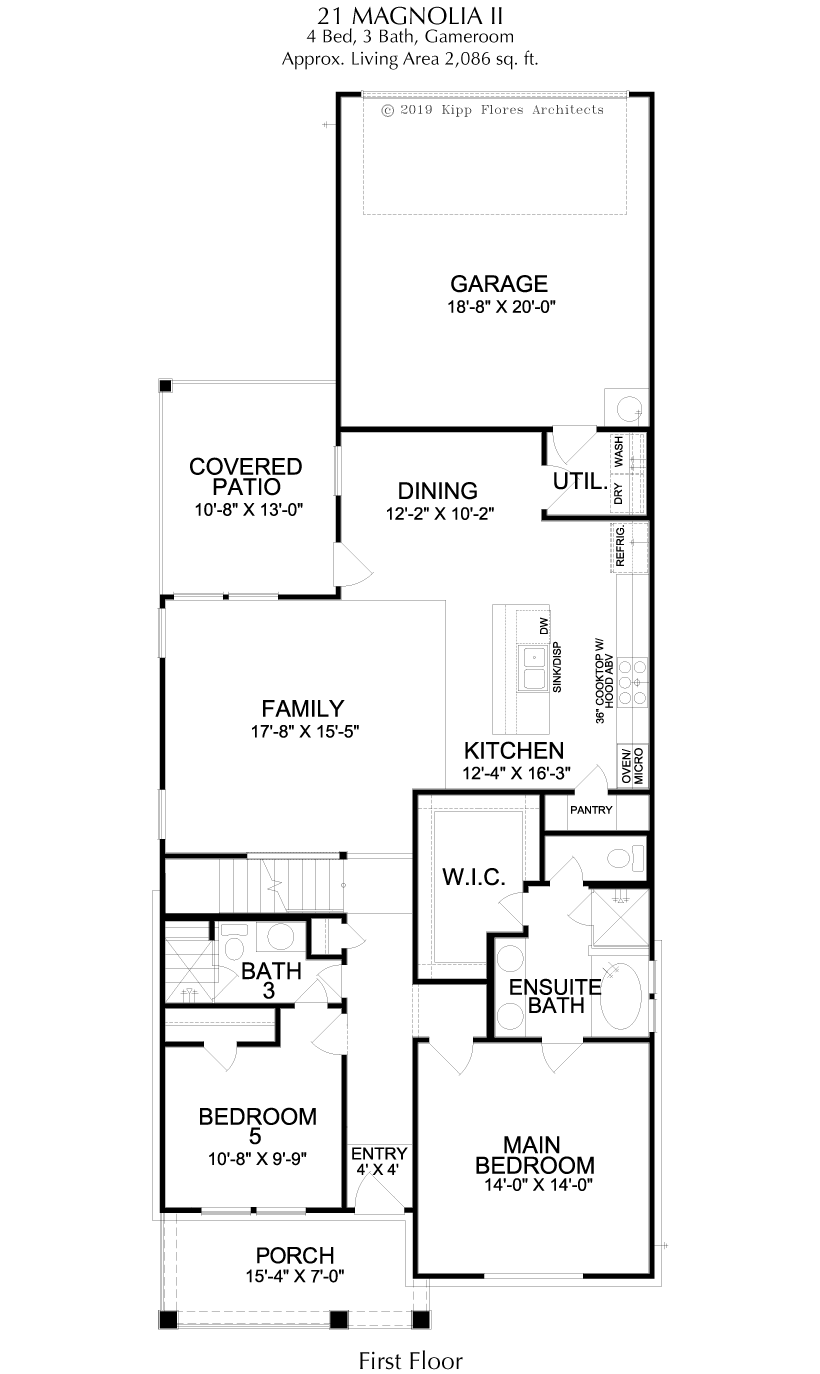 Magnolia 1st Floor - 2 Story House Plans in Rowlett TX