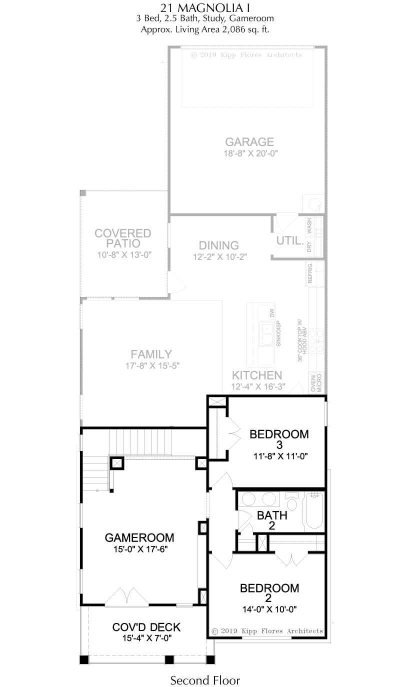 Magnolia 2nd Floor - 2 Story House Plans in Rowlett TX