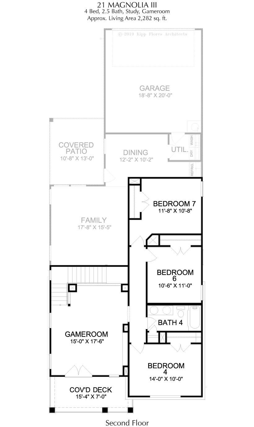 Magnolia 2nd Floor - 2 Story House Plans in Rowlett TX
