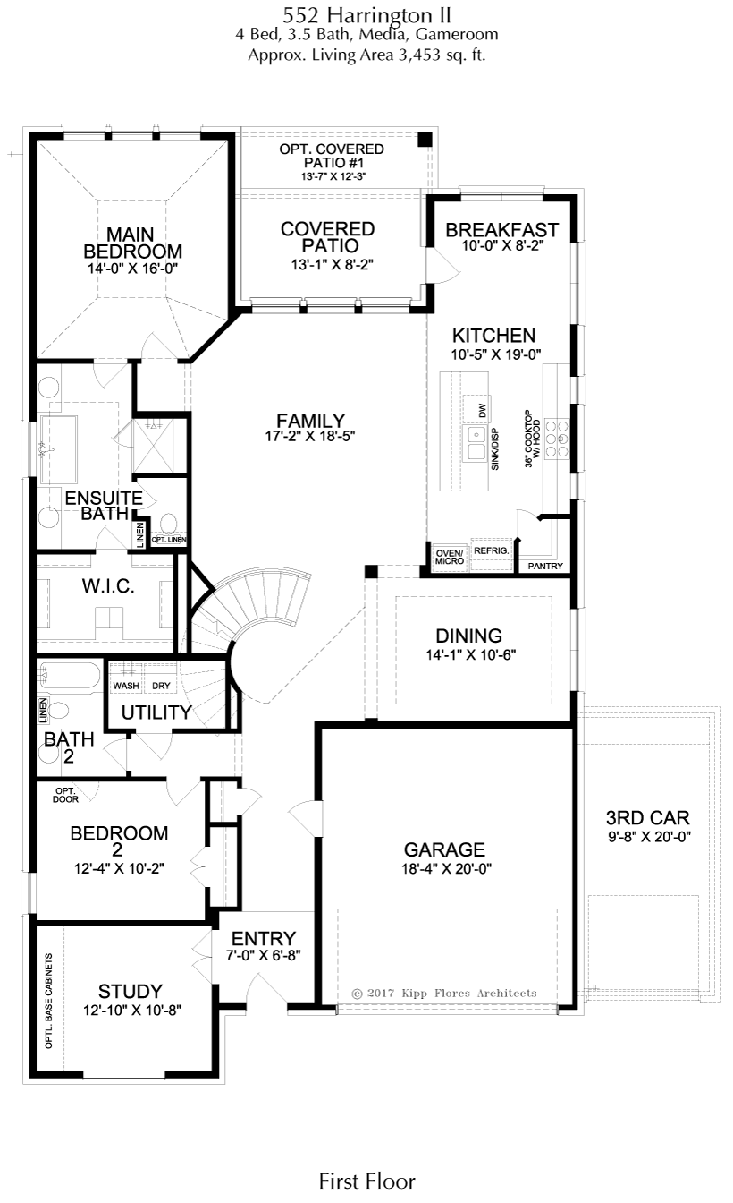 Harrington JRL 1st Floor - 2 Story House Plans in Frisco TX