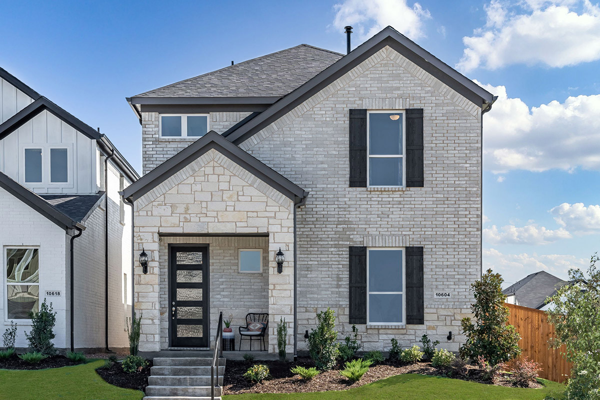 Symmetry D373 Elv E - 2 Story House Plans in TX